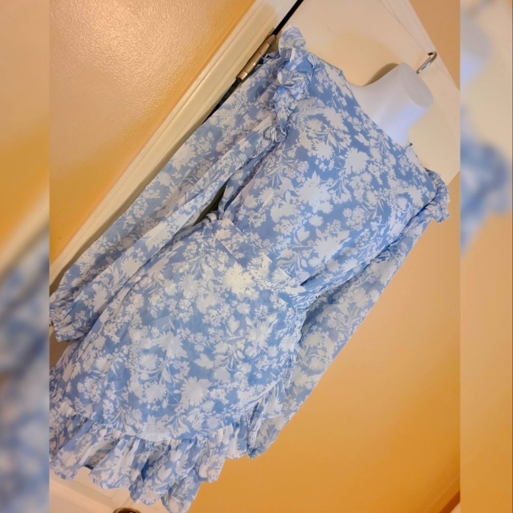 Forever 21 floral blue dress